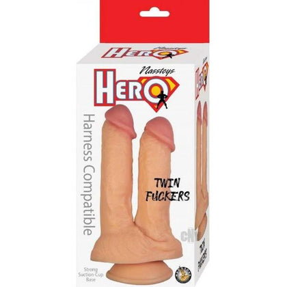 Introducing the Hero Twin Fuckers White Double Penetration Dildo - Model X2-69: The Ultimate Pleasure Experience