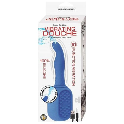 Nasstoys Vibrating Anal Douche - Model VX-100: Unisex Silicone Pleasure Device - Blue - Adult Naughty Store