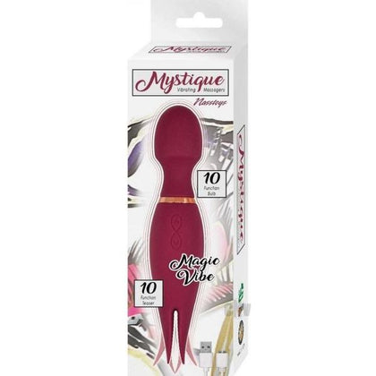 Nasstoys Mystique Vibrating Wand Eggplant Purple - Powerful Dual Motor Vibe for Intense Pleasure - Adult Naughty Store