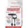 Silicone Delight Enhancer Cock Ring 2 Pack - Model X1 - For Men - Pleasure for Him - Black - Adult Naughty Store