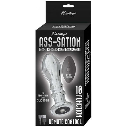 Ass-Sation Remote Control Vibrating Metal Butt Plug - Model ASRMP-001 - Unisex Prostate Pleasure - Silver