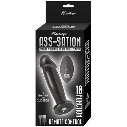 Ass-Sation Anal Ecstasy Black Vibrating Metal Butt Plug - Model X1 - For Men and Women - Intense Pleasure in a Sleek Design