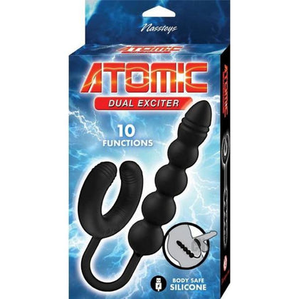 Nasstoys Atomic Dual Exciter Black: The Ultimate Anal Pleasure Powerhouse for Intense Stimulation - Model NAD-EXB-001 - Unisex - Prostate and Beyond - Adult Naughty Store