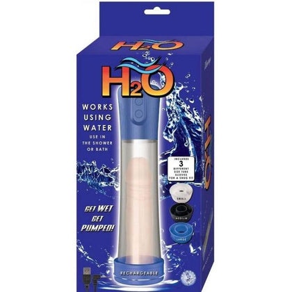 Nasstoys Rechargeable H2O Blue Water Penis Pump - Model X1 - Male Enhancement and Pleasure - Transparent