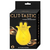 Introducing the Luv Bunny Clit Tastic Tulip Finger Massager Yellow - Model 10F, for Women - Clitoral Stimulation - Silicone, a discreet and 10-function finger massager for exquisite pleasure in sunny yellow.