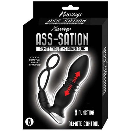 Nasstoys Prostate Massager with Remote Control | Ass-Sation Thrusting Power Plug | For Men | Prostate, Shaft, and Perineum Stimulation | Black