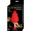 Introducing the LuvVibes Clit Tastic Rose Bud Dual Massager Red 🌹🌺 - Model CT-101: A Sophisticated Clitoral Stimulator for Women