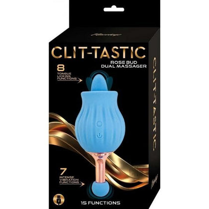Clit Tastic Rose Bud Dual Massager Blu