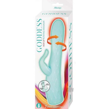 Goddess Heat Up Rotating Aqua presents Nasstoys' Goddess Heat-Up Rotating Massager - Model X123, a Luxurious Dual Stimulation Intimate Massager for Women, Focusing on Internal and External Pl - Adult Naughty Store