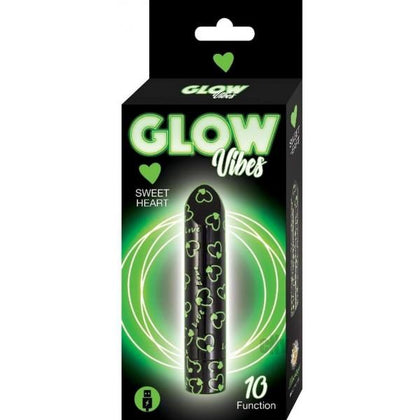 🌟 Introducing the Glow Vibes Sweet Heart Blk/grn 10-Function Rechargeable Clitoral Vibrator - Model XY123 - Female - G-Spot - Black/Green 🖤💚
