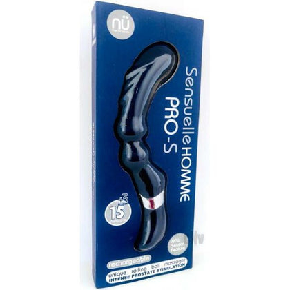 Sensuelle Homme Pro-s Navy Blue Prostate Massager - Powerful Vibrations and Rolling Ball Tip for Intense Pleasure