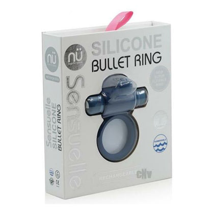 Nu Sensuelle Silicone Bullet Ring 7x Navy B - Powerful Vibrating Cock Ring for Men - Enhance Pleasure and Intensity - Model B - Adult Naughty Store