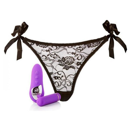 Sensuelle Pleasure Panty Bullet Remote Control Purple - Women's Lace Cotton Panty with 15 Functions Bullet and Vibrating Remote Control (One Size) - Adult Naughty Store