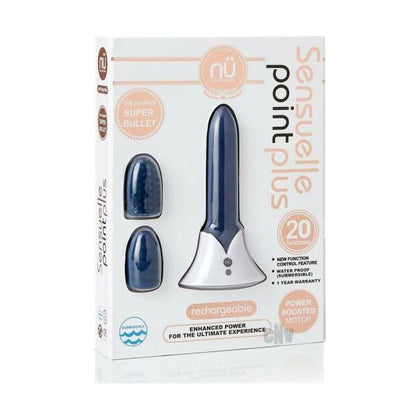 Introducing the Sensuelle Point Plus 20x Bullet Vibrator - Powerful Stimulation for All Genders - Intense Pleasure - Blue
