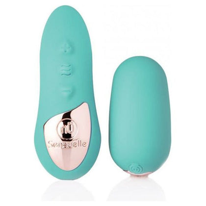 Sensuelle Remote Control Petite Egg Vibrator - Teal Blue, 15 Functions, USB Rechargeable, Waterproof