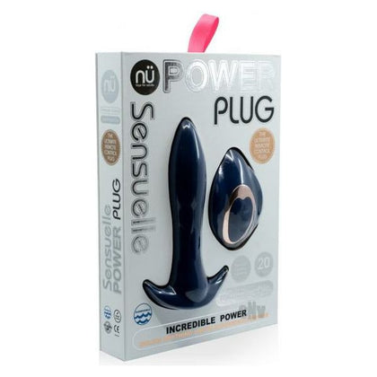 Nu Sensuelle Power Plug Remote-Controlled Butt Plug - Model SPB-001 - Unisex - Intense Pleasure - Blue - Adult Naughty Store