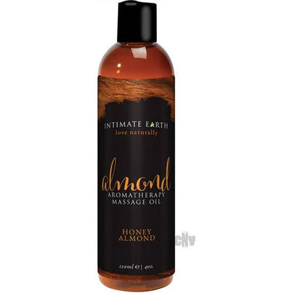 Intimate Earth Honey Almond Aromatherapy Massage Oil - All-Natural, Vegan, and Organic - 4oz