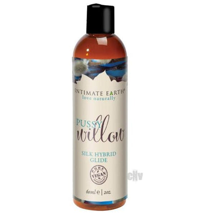 Introducing the SensationSilk Pussy Willow Hybrid 2oz Water-Silicone Blend Lubricant for All Genders - Model: SW-2OZ
