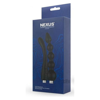 Nexus SDK002 Advanced Shower Douche Duo - Silicone Nozzles for Ultimate Clean and Comfort - Unisex Pleasure - Black