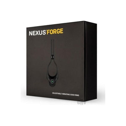 Forge Vibe Lasso Cock Ring Black - Adjustable Vibrating Pleasure Enhancer for Men