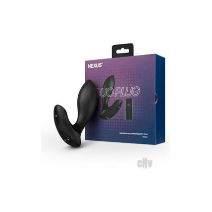 Nexus Duo Remote Beginner Plug SM - Black: Powerful Vibrating Butt Plug for Sensual Pleasure - Adult Naughty Store