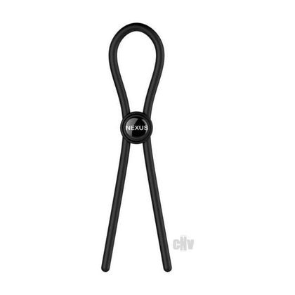 Silicone Adjustable Cock Ring - Forge Single Lasso Black - Enhance Erection, Male Pleasure - Adult Naughty Store