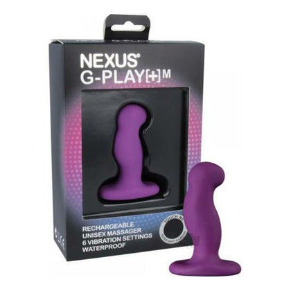 Nexus G-Play Medium Unisex Vibrator - The Ultimate Pleasure Experience for All Genders - Powerful, Waterproof, and Rechargeable - Purple