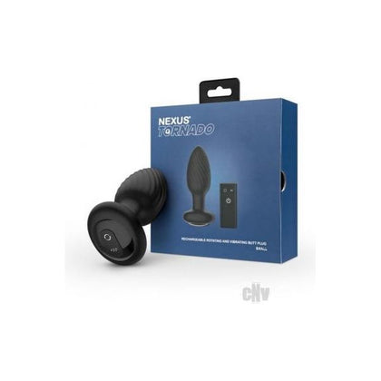 Nexus Tornado Remote Plug Black - Rotating and Vibrating Butt Plug with Remote Control for Enhanced Anal Pleasure - Adult Naughty Store