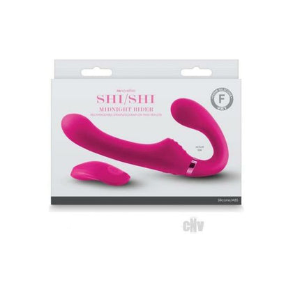 ShiShi Midnight Rider Pink Silicone Strapless Strap-On for Her and Hers - Model SR-500 - Double Pleasure, Wireless Remote, Rechargeable - Suitable with All Lubricants - Adult Naughty Store