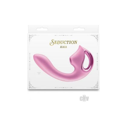 Seduction Kaia Pink Air Pulse Clitoral & G-Spot Vibrator SCVT-001 For Women in Metallic Pink