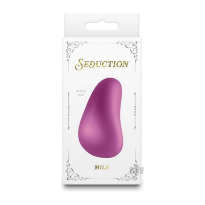 Seduction Mila Pink Discreet Curved Vibrator - Model MV-005 - For All Genders - Erogenous Stimulation - Metallic Pink