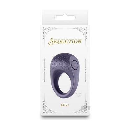 Seduction Levi Gray Vibrating Cock Ring, Model: Levi, Unisex, Pleasure Enhancer, Metallic Gray