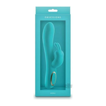Obsessions Hera Aqua Silicone Vibrator - 3 Speeds, 7 Functions, 10 Modes - Rechargeable - Water Resistant - Suitable for All Lubricants - For Women - Stimulates Clitoral Pleasure - Dreamy Blue