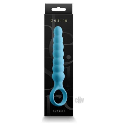 Desire Lucent Blue Silicone Anal/Vaginal Wand - Model DLB-001 - For Gentle and Probing Pleasure