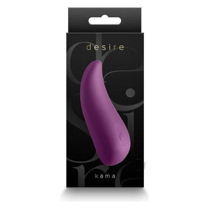 Introducing the Desire Kama Purple Luxury Silicone Rechargeable Vibrator - Model DKP-001: A Sensual Delight for All Genders and Pleasure Seekers - Adult Naughty Store