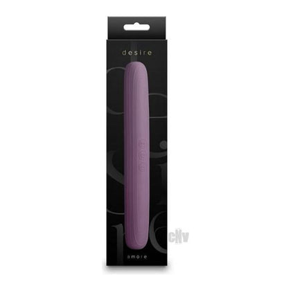Desire Amore Purple Silicone Double-Ended Vibrator D-200 for Any Gender: Stimulate All Erogenous Zones