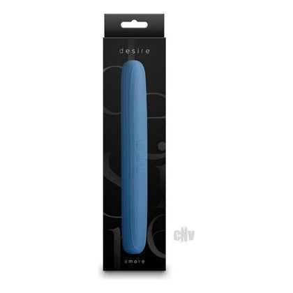 Desire Amore Blue Silicone Double-Ended Vibrator - Model AM-112 - Unisex Pleasure Toy for All Erogenous Zones