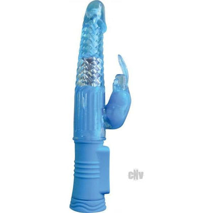 Introducing the Luxe Pleasure Delights Deluxe Slim Rabbit Vibe Blue - Model RSV-2000B: The Ultimate Sensual Experience for Her!
