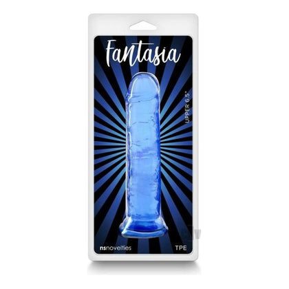 Fantasia Upper 6.5 Blue - Luxurious Flexible TPE Vibrating Dildo for Sensual Pleasure - Model 6.5B