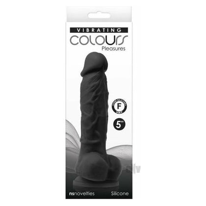 Colours Pleasures Rechargeable Dildo Vibe 5 - Black: Powerful Hands-Free Pleasure for Enhanced Sensations - Adult Naughty Store