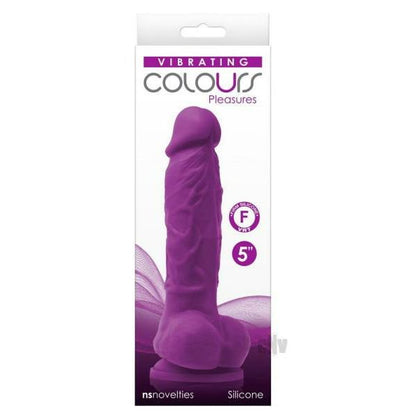 Colours Pleasures Rechargeable Dildo Vibe 5 - Powerful Purple Pleasure for All Genders and Intense Stimulation in Any Desired Area - Adult Naughty Store