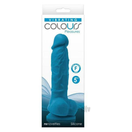 Colours Pleasures Rechargeable Dildo Vibe 5 Blue - Intense Vibrations for Mind-Blowing Pleasure - Adult Naughty Store