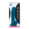 Colours Dual Density 8 inches Silicone Dildo - Blue, Realistic Pleasure Toy for All Genders - Adult Naughty Store