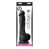 Colours Pleasures 7-Inch Black Silicone Realistic Dong for Sensual Solo or Strap-On Pleasure - Adult Naughty Store