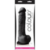 Colours Pleasures 8 inches Silicone Dildo - Black - Adult Naughty Store