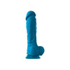 ColourSoft 8-Inch Silicone Soft Dildo Blue for Sensual Pleasure - Adult Naughty Store