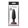 Colours Pleasures Small Plug - Premium Silicone Anal Toy - Model CPSP-001 - Unisex - Intense Pleasure - Black