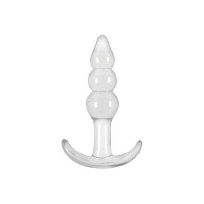 Jelly Rancher Ripple T-Plug Clear - Premium Unisex Anal Pleasure Toy, Model T4.3x2.6x1 - Adult Naughty Store