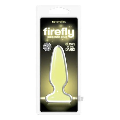Firefly Pleasure Plug Small Yellow - Illuminating Anal Toy for Enhanced Sensations - Model FP-001 - Unisex - Intense Pleasure for Backdoor Play - Vibrant Yellow