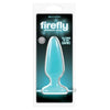 Firefly Pleasure Plug Medium Blue - Illuminating Tapered TPE Anal Plug for Sensual Delights - Model FP-MB-001 - Unisex Pleasure - Exciting Backdoor Stimulation - Captivating Cobalt Blue